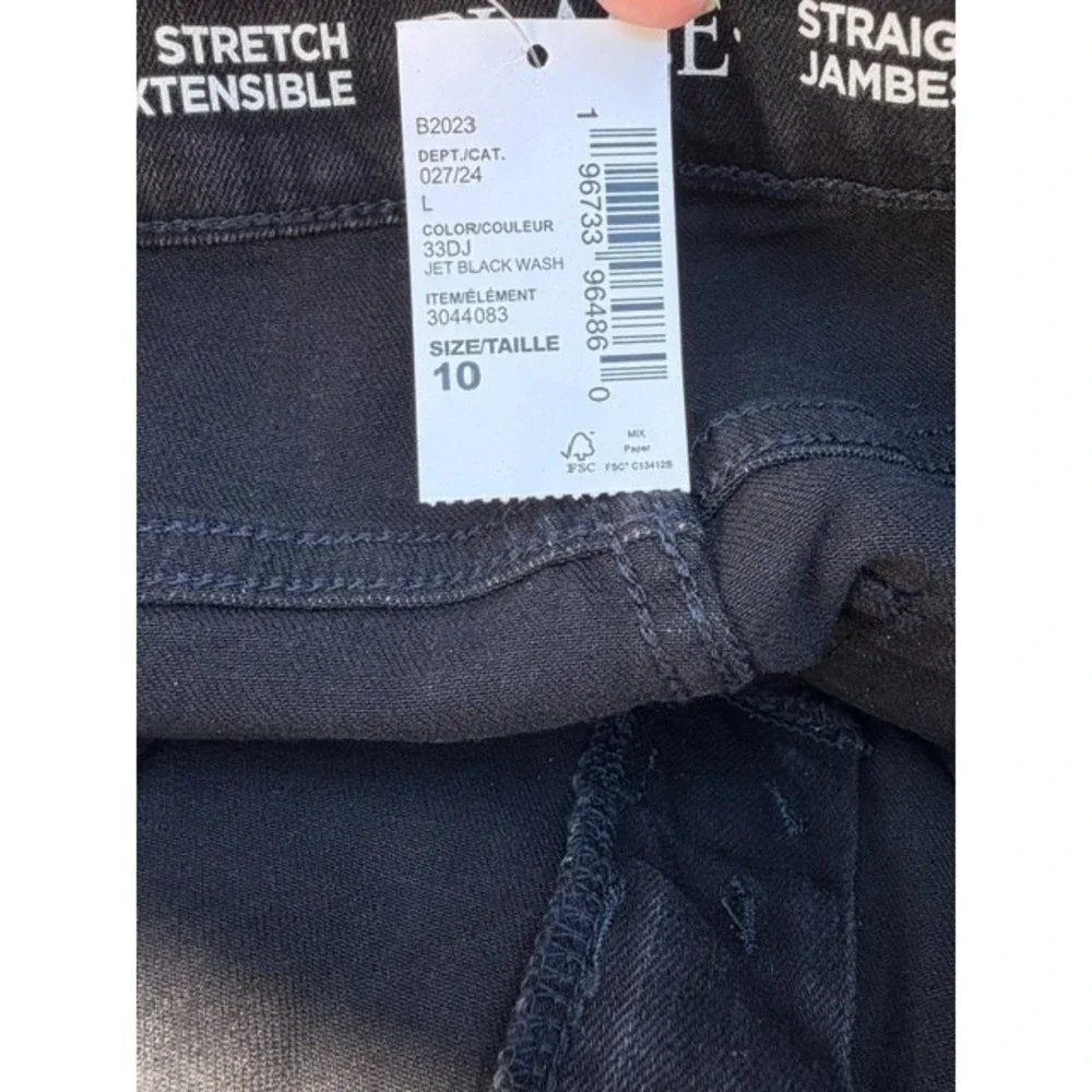 The‎ Childrens Place Boys Jeans Size 10 Black Stretch Straight Leg Adjustable